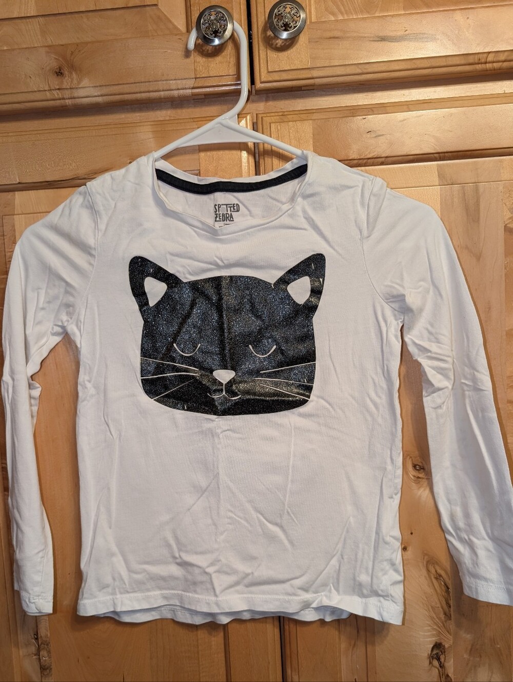 Spotted Zebra White Cat Graphic Tee for Pets